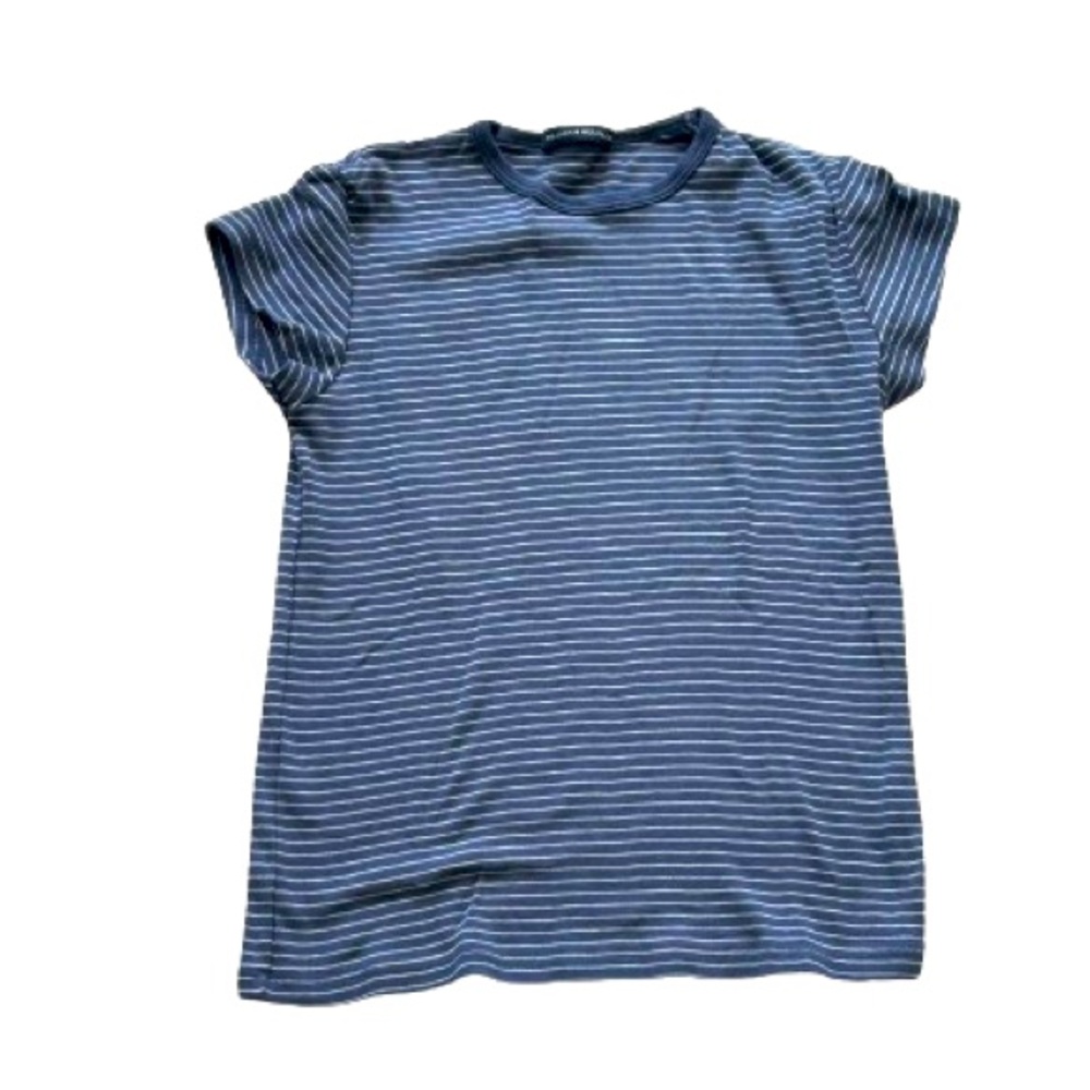 Brandy Melville Women's Navy and Blue Striped Shirt